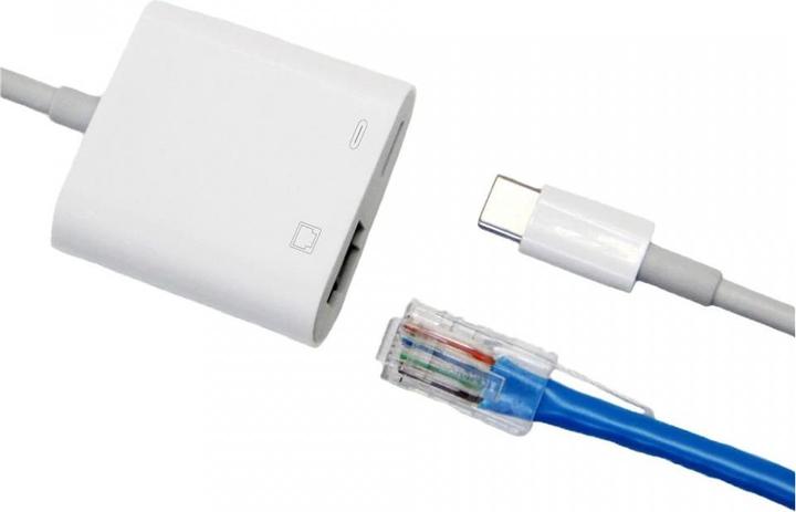Actual product image PowerGuard Adapter with Charge-In (RJ45, USB-C)