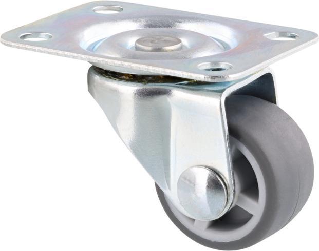 Produktbild Wagner System Möbel-Lenkrolle klassisch ø 25 mm mit Anschraubplatte soft