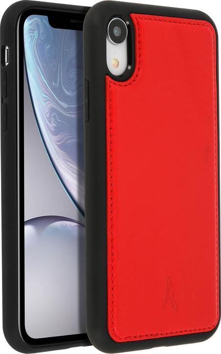 Produktbild Akashi Schutzhülle aus Echtleder stoss- kratzfest für Apple iPhone XR – Rot (Apple iPhone XR)