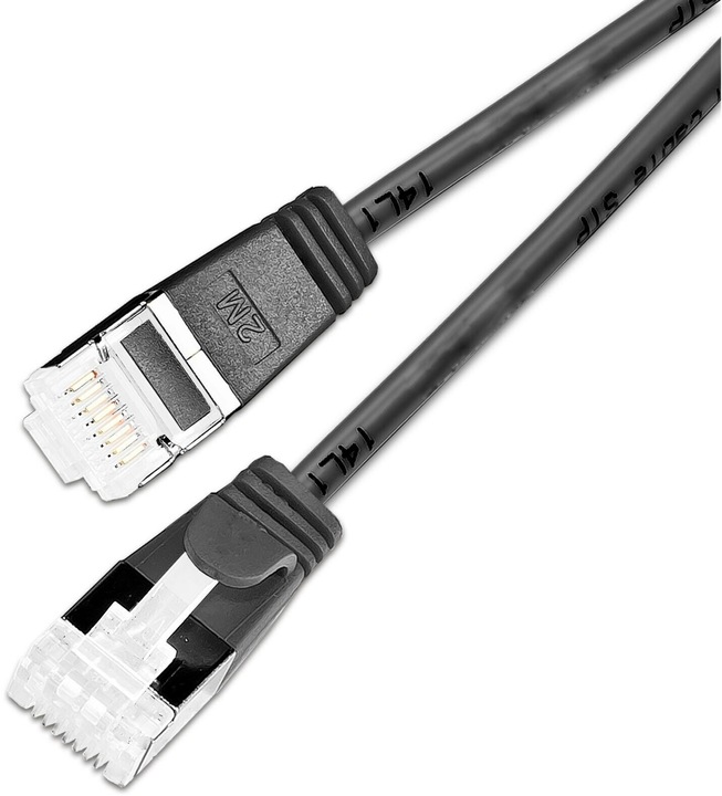 Immagine prodotto SLIM Cavo Slimpatch RJ-45, Cat 6A, U/FTP, 3 m, nero, confezione da 36 pezzi (U/FTP, CAT6a, 3 m)