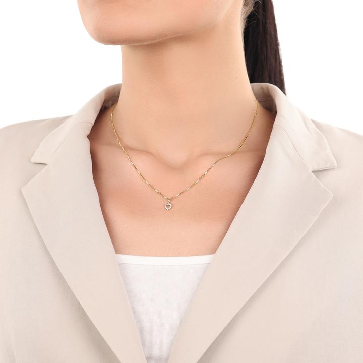 Image du produit Amor Pendentif pour femme, or 375, zirconium synth. | coeur (Or 375, 9 ct)