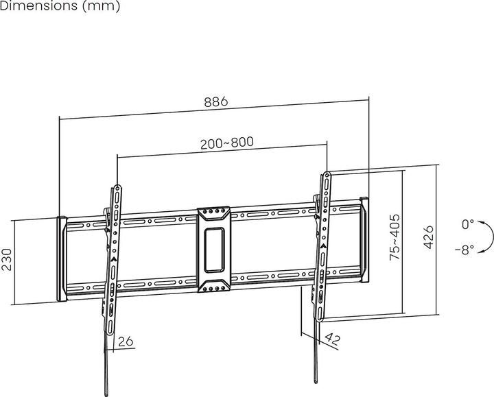 Actual product image Aisens WT100T-367 (Wall, 75 kg, 43" - 100")