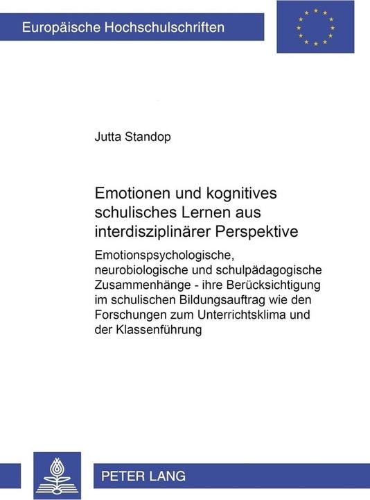 Produktbild Emotionen und kognitives schulisches Lernen aus interdisziplinärer Perspektive (Deutsch, Jutta Standop, 2002)