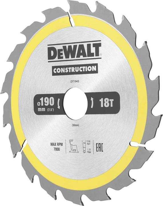 Productafbeelding DeWalt Hardmetalen cirkelzaagblad