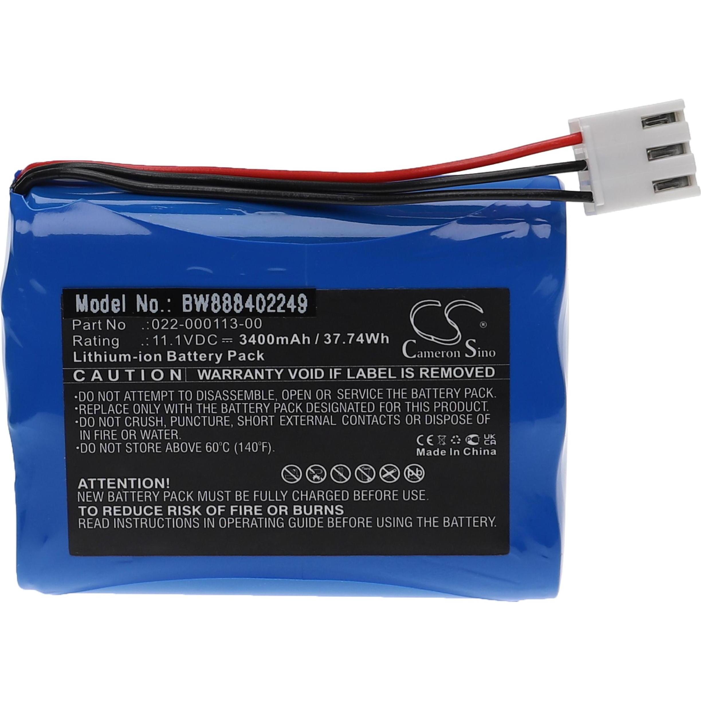 XCell Medizintechnik-Akku als Ersatz für Comen 022-000113-00 - 3400mAh, 11,1V, Li-Ion (1 Stk., 3400 mAh), Batterien + Ak...