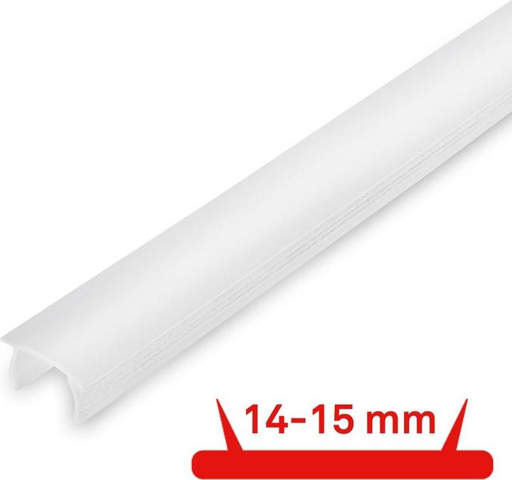Briloner PIMP YOUR PANEL Profilé PC extrudé, diffuseur, milky, 14-15mm