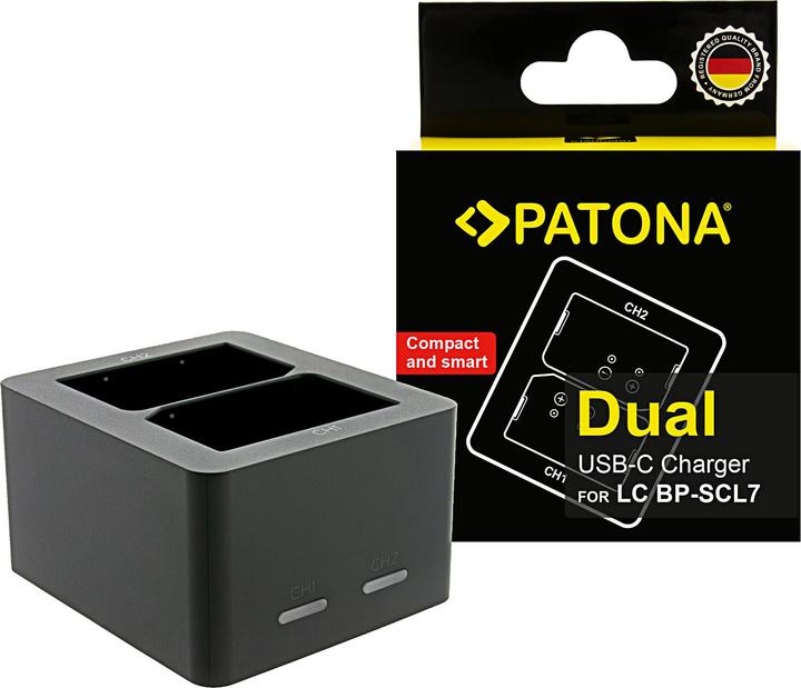 Image du produit Patona Dual Ladegerät für Leica M11P M11M 24029 BP-SCL7 inkl. USB-C Kabel (Chargeur de batterie d'appareil photo)