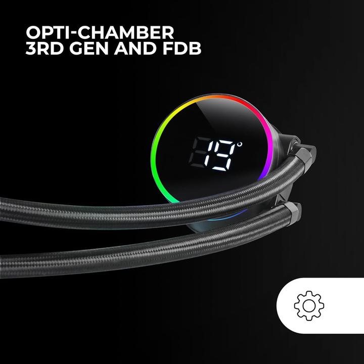 Produktbild Mars Gaming Kit Watercooling Aio Ml-Lcd RGB - 240mm (Noir)