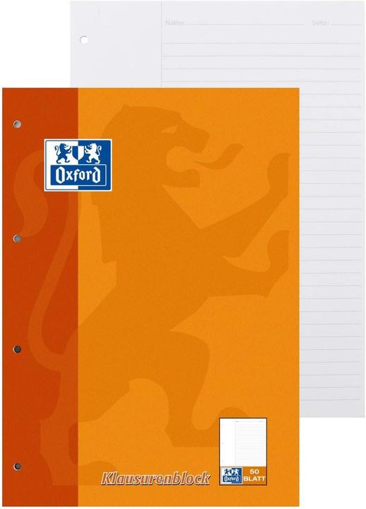 Actual product image Oxford 5-pack of A4 examination pad, ruled with margin (A4, Lined, No binding)