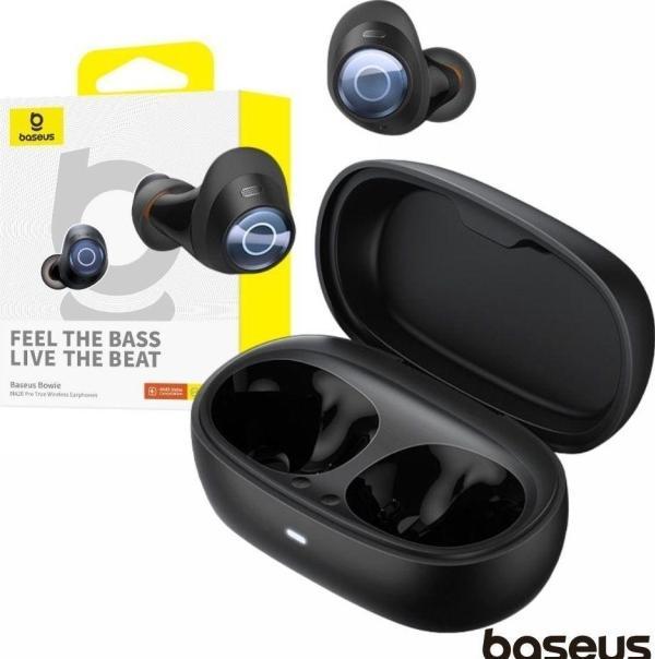 Actual product image Baseus Bowie MA20 Pro TWS Wireless Headphones with ANC and IPX6 - Black (ANC, 8 h, Wireless)