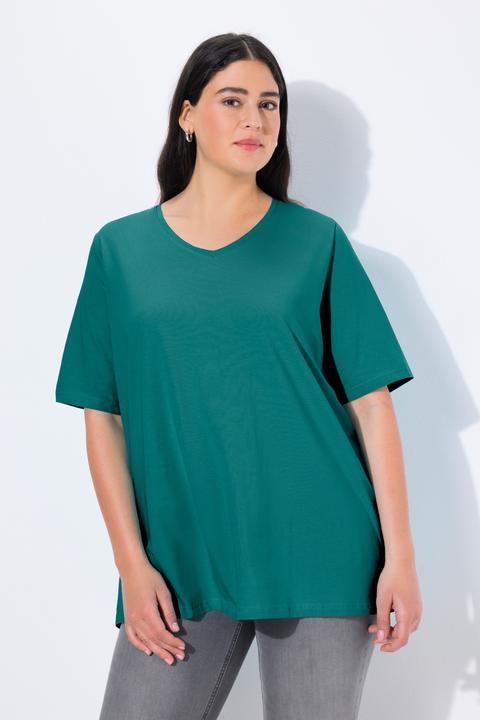 Actual product image Ulla Popken Essential V-Neck Stretch Tee (50, 52)