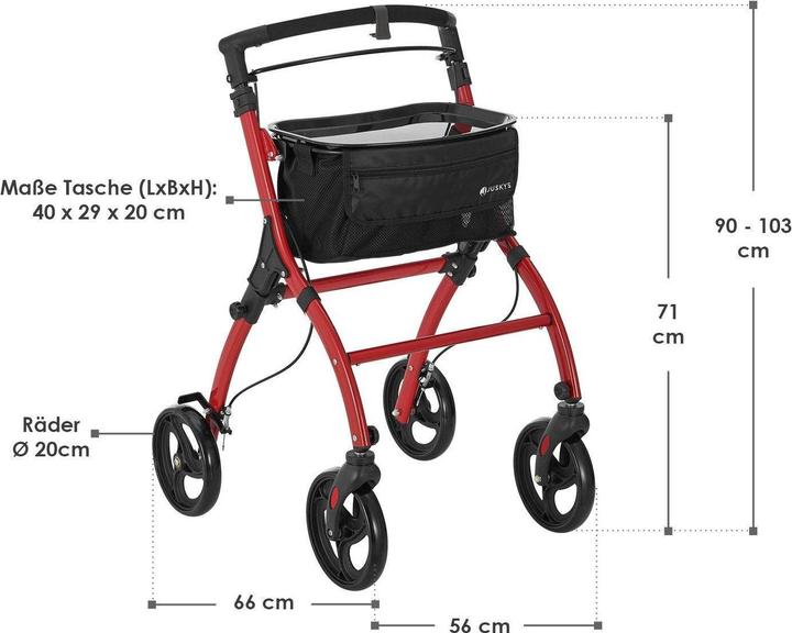 Image du produit Juskys Aluminium Wohnungsrollator