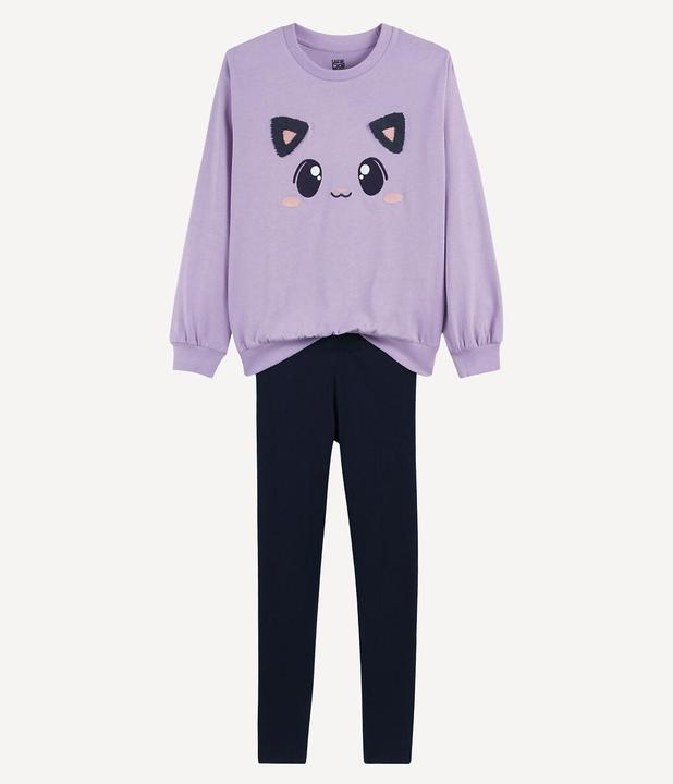 Actual product image La Redoute Collections Pyjama mit langen Ärmeln aus Baumwoll-Jersey (98)