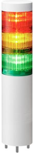 Immagine prodotto Patlite Torre di segnalazione Verde / Rosso / Giallo 135mA 24V LR6 Montaggio a superficie IP67 / IP69K