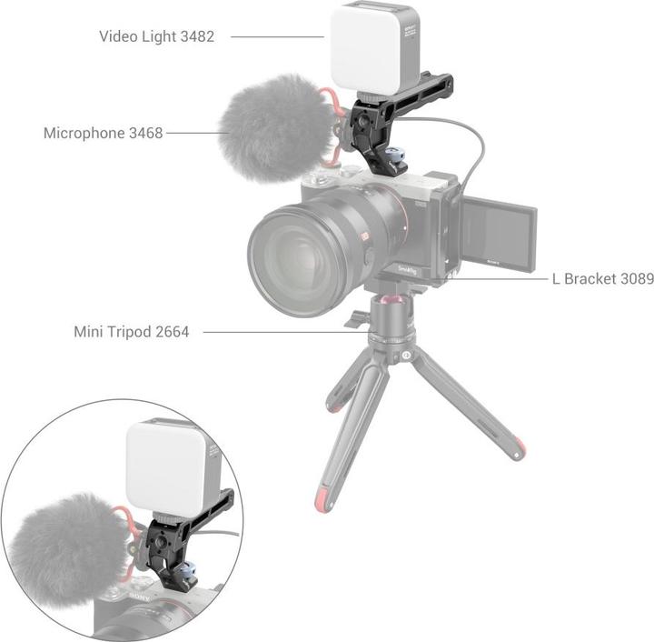 Actual product image SmallRig Top Handle with Cold Shoe (Lite) (Grip)