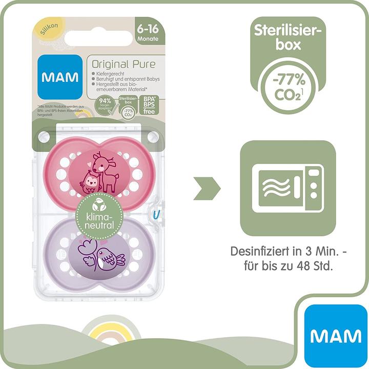Produktbild MAM Ori.Pure Pure Silikon 6-16girl (2 x, ab 16 Monaten)