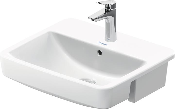 Duravit HEBWT No 1 white, with overflow, 1 tap hole 550x460mm (460 mm, 550 mm)