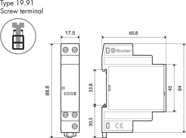 Actual product image Finder Power relay module 16A