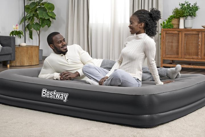 Image du produit Bestway Matelas gonflable 2 places Queen Tritech avec pompe USB intégrée 2,03 m x 1,52 m x 36 cm