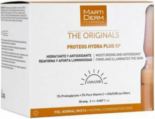Actual product image Martiderm THE ORIGINALS proteos hydra plus sp ampoules 30 x 2 ml (60 ml)