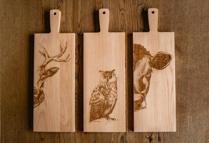 Produktbild Kadastar Holz-Servierbrett "Kuh Zoom" lang