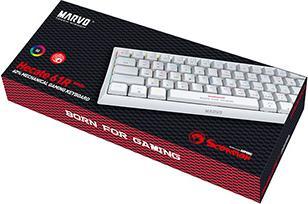 Produktbild Marvo KG962G (US) weiss / Tastatur / mechanisch / USB-A / 1,6 m / ENG-Layout (US, Kabelgebunden)