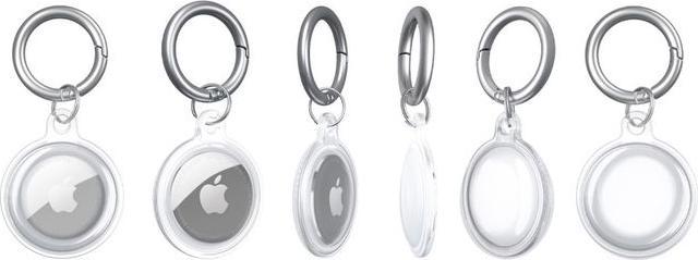 Actual product image MU Style AirTag Soft TPU Plastic Case with Keychain