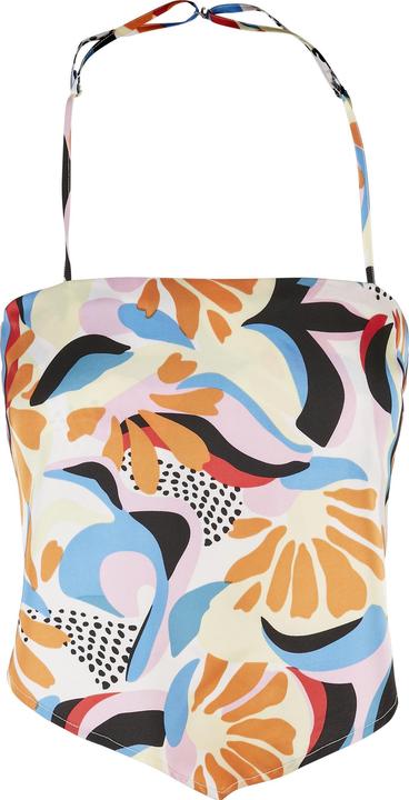 Image du produit Urban Classics Ladies Cropped AOP Satin Triangle Top - 17922