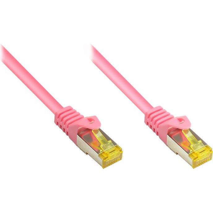 Good Connections RJ45 Patchkabel mitCat.7 Rohkabel und Rastnasenschutz (RNS), S/FTP, PiMF, halogenfrei, 600MHz, OFC (S/F...