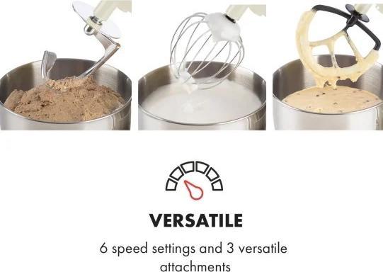 Actual product image Klarstein Lucia Morena Food Processor incl. Mincer1200W, 5 litres, Cream (1200 W, 5 l)