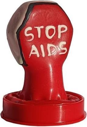Produktbild Condomerie - Handbemalte Neuheiten-Kondome Stop Aids