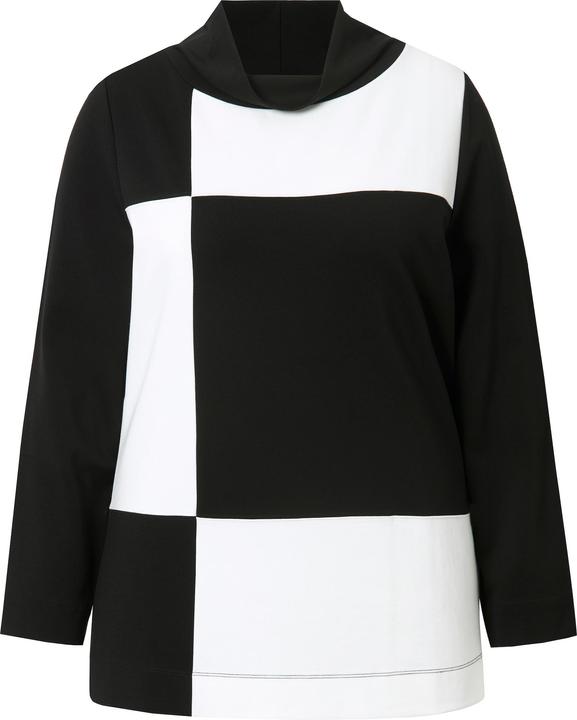 Produktbild Ulla Popken Sweatshirt, Karodesign, Stehkragen, Langarm, Modalmix (50, 52)