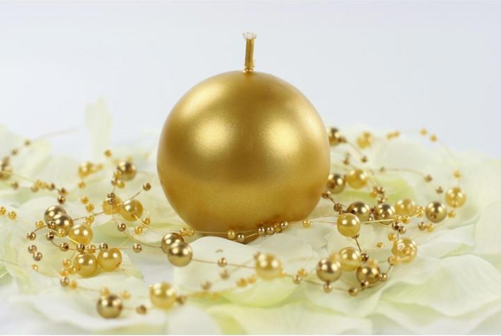 Actual product image Partydeco Bougie Sphère Doré - 6cm (10pcs) (10 pcs.)