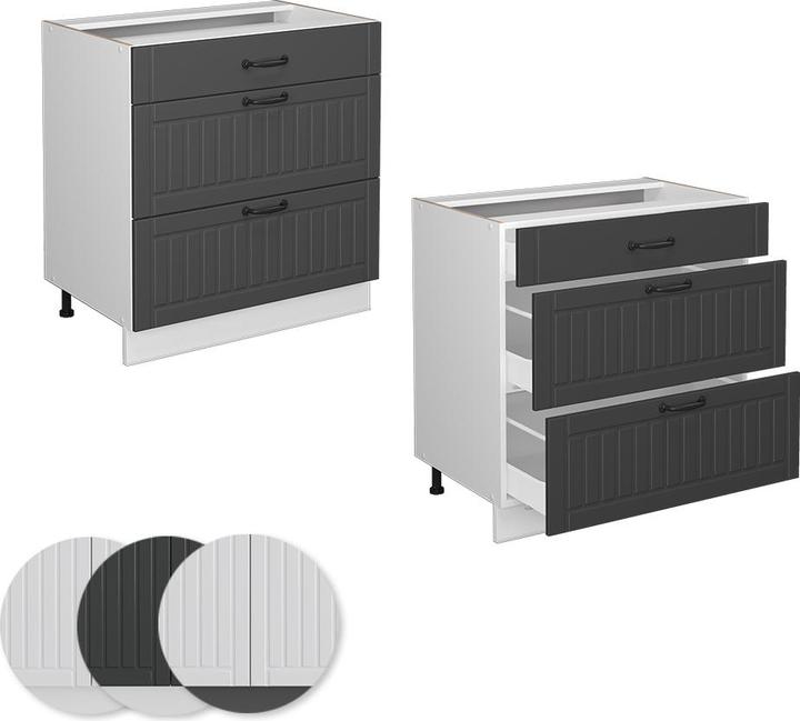 Produktbild Vicco Fame-Line mit 3 Schubladen, AP Marmor (80 x 60 x 81.5 cm)