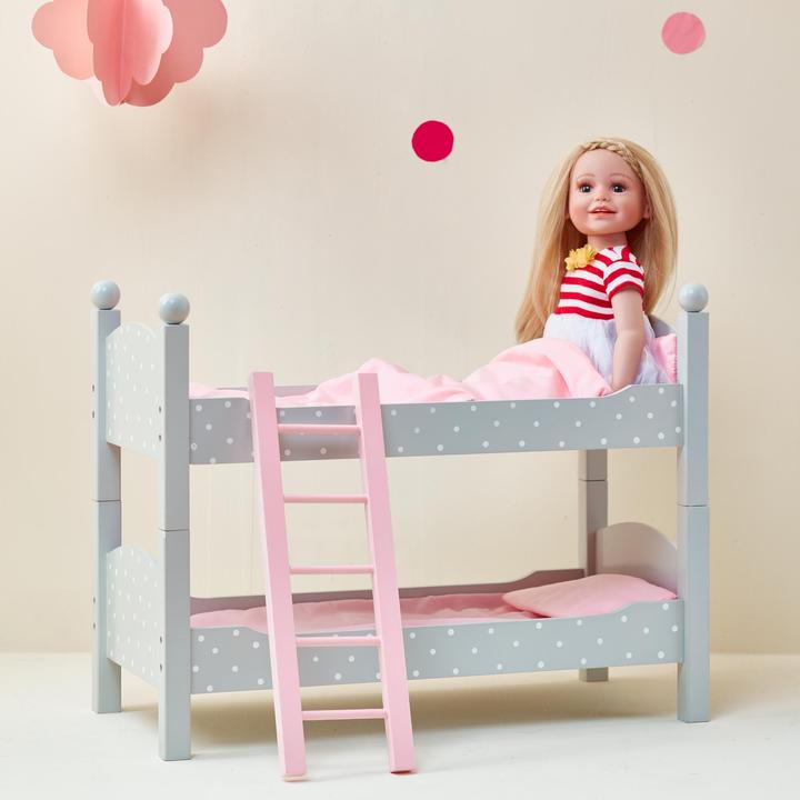 Actual product image Teamson Etagenbett Puppenbett aus Holz Puppenzubehr Puppen-Mbel Olivias World TD-0095AG
