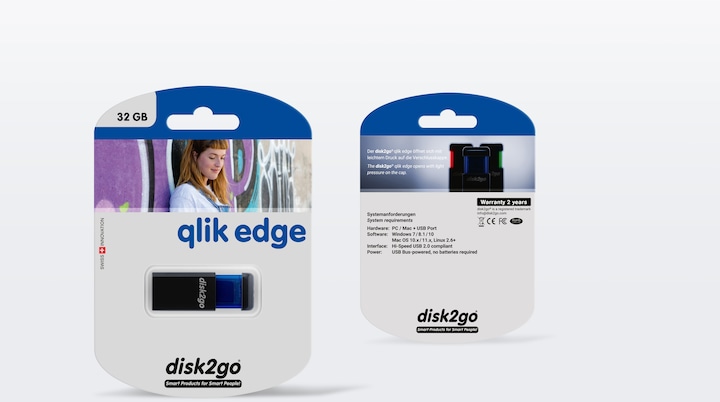Produktbild Disk2go Stick qlik edge (32 GB, USB-A, USB 2.0)