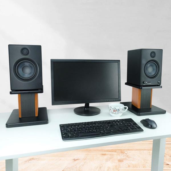 Actual product image keepdrum SS041RW Speaker stands Table stands Rosewood 1 pair (1 pair, Stand)