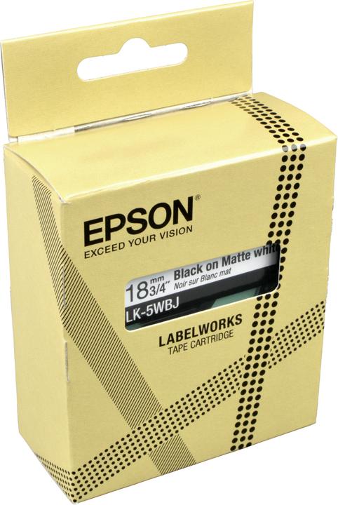 Produktbild Epson Matte White/Black 18mm LK-5WBJ (1.80 cm, Weiss, Schwarz)