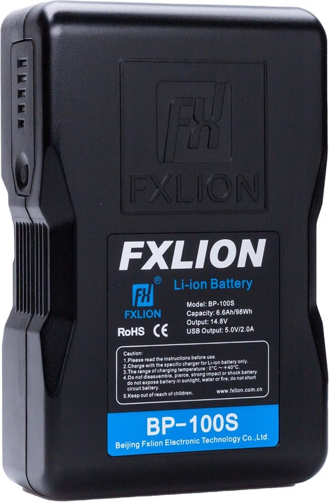 Fxlion Cool Black BP-100S, V-Mount (Accumulatore di carica elettrica)