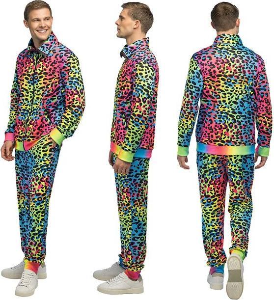 Produktbild Boland 80er Neon Leopard Trainingsanzug Mann UV (M)