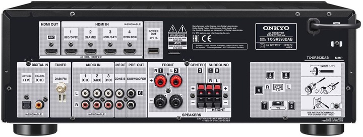 Produktbild Onkyo TX-SR393DAB (5.2 Kanal, FM, DAB+)