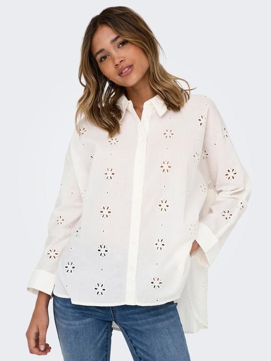 Produktbild Only Onlnew Lina Grace Ls Brod Angl Shirt Wvn (XS)