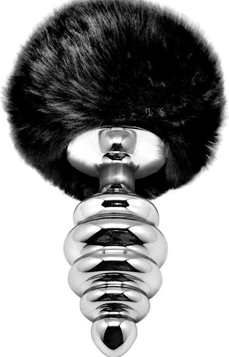 Produktbild Alive Anal-Vergnügens-Spiral-Metall-Fluffy-Schwarz Grösse L