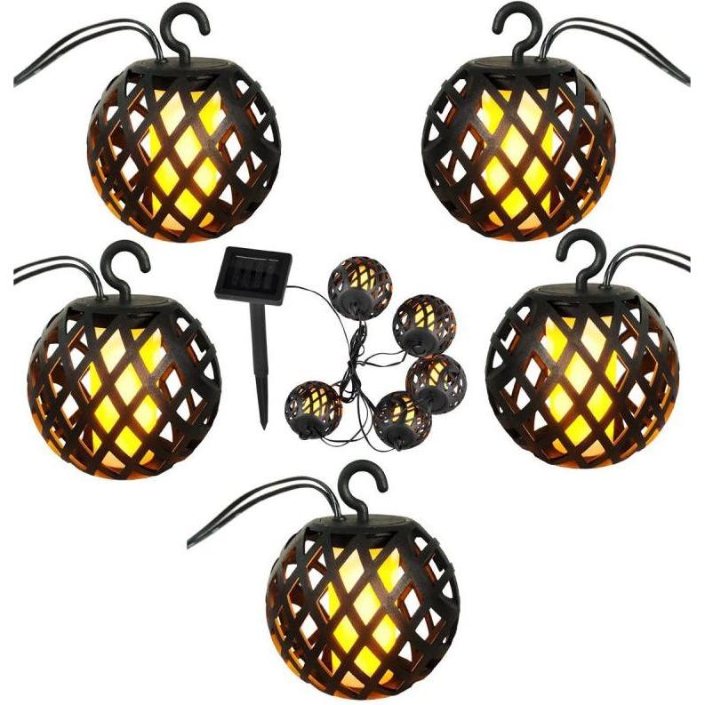 Saska Garden Solarlampen-Feuerbälle, Durchmesser 7cm, 5 Stk (GS250250)