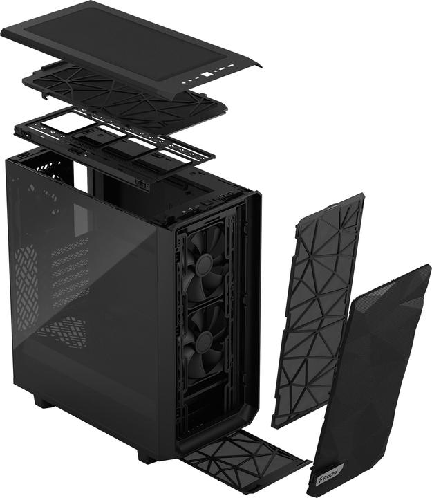 Produktbild Fractal Meshify 2 Compact Black TG Light (mATX, Mini-ITX, ATX)