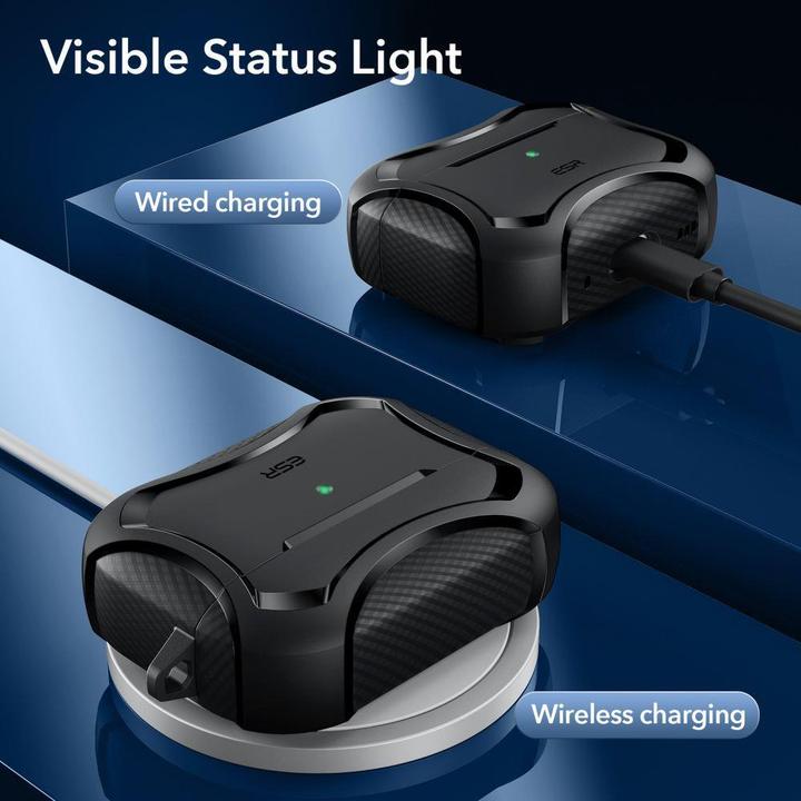 Produktbild ESR Cyber Armor Halolock Magsafe Apple Airpods Pro 1 / 2 Black (Kopfhörer Tasche)
