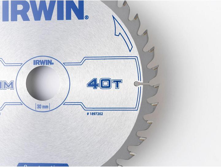 Produktbild Irwin IRW1897202 200 x 30 mm, 40 Zähne Kreissägeblatt mit ATB Zahn Mahlgrössen