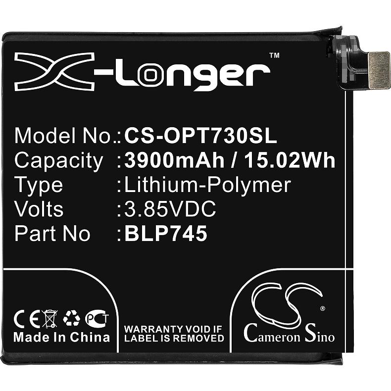NoName Battery for OnePlus 7T Pro, 3900mAh, 3.85V, Smartphone Akku