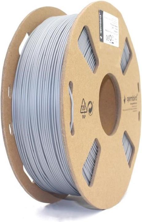 Actual product image Gembird 3DP-PLA+1.75-02-GR 3D Printing Material Polyactic Acid (PLA) Grey 1 kg (PLA, 1000 g)