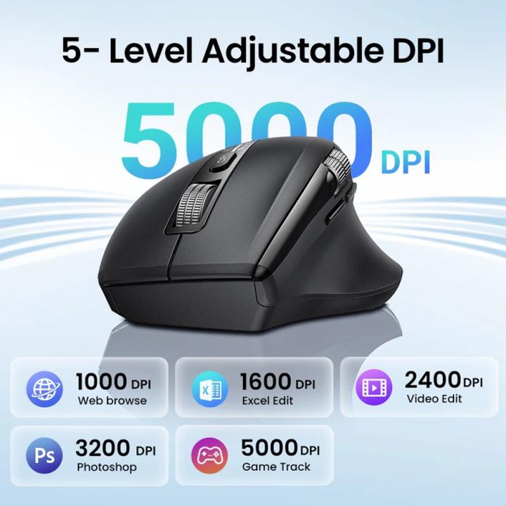 Actual product image Ugreen M751, 5000DPI, BT / Wi-Fi, Black (Wireless)